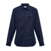 Shirt met logo Vivienne Westwood , Blue , Heren