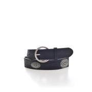 Echt leren Riem - Klassieke gesp VON Dutch , Black , Heren