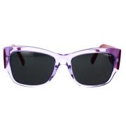 Transparante vierkante zonnebril met donkergrijze lenzen Vogue , Purpl...