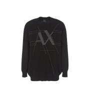 Stijlvolle Pull voor Heren Armani Exchange , Black , Heren