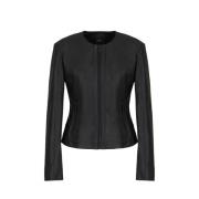 Zwarte Jassen met Ritssluiting Armani Exchange , Black , Dames