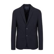 Blauwe Stretch Blazer voor Heren Armani Exchange , Blue , Heren