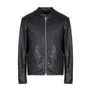 Zwarte biker-geïnspireerde jas Armani Exchange , Black , Heren