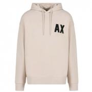 Beige Heren Sweatshirt met AX Borduursel Armani Exchange , Beige , Her...