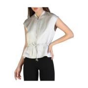 Lente/Zomer Dames Mouwloze Shirt Armani Exchange , Gray , Dames