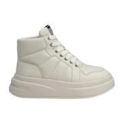 Witte Leren Basketbalsneakers ASH , White , Dames