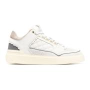 Verhoog Leren Sneakers Balmain , White , Heren