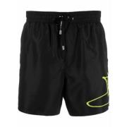 Strandkleding Shorts met Graffiti Veters en Elastische Tailleband Balm...