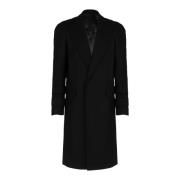 Long wool coat Balmain , Black , Heren