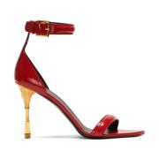 Moneta patent leather sandals Balmain , Red , Dames