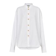 Popeline overhemd Balmain , White , Dames