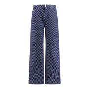 Blauwe Jeans met knoopsluiting Balmain , Blue , Heren