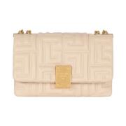 1945 Soft small bag in quilted leather Balmain , Beige , Dames