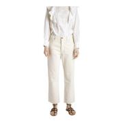 Straight Trousers Bellerose , Beige , Dames