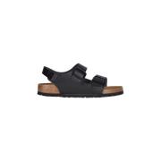 Milano Natural Leather Sandalen Birkenstock , Black , Heren