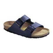 Blauwe Platte Sandalen met Verstelbare Bandjes Birkenstock , Blue , He...