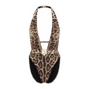 LEO NEW Luipaardprint Eendelig Badpak Dolce & Gabbana , Brown , Dames