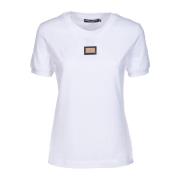 Witte T-shirts en Polos met Pinaforemetal Breedte Dolce & Gabbana , Wh...