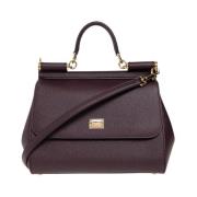 Donkerpaarse Sicily Medium Schoudertas Dolce & Gabbana , Purple , Dame...