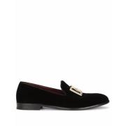 Velvet Loafers Dolce & Gabbana , Black , Heren
