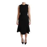 Stijlvolle Zwarte Fit Flare Sheath Jurk Dolce & Gabbana , Black , Dame...