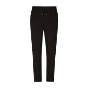 Stretch zwarte joggingbroek Dolce & Gabbana , Black , Heren