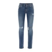 Stretch denim skinny jeans Dolce & Gabbana , Blue , Heren