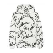 Klassieke Logo Hoodie Dolce & Gabbana , White , Heren