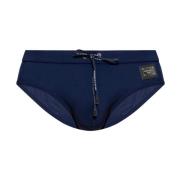 Swim shorts with logo Dolce & Gabbana , Blue , Heren