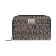 Portemonnee met logo Dolce & Gabbana , Brown , Dames