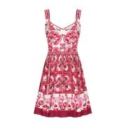 Fuchsia Day Jurk met Sweetheart Halslijn Dolce & Gabbana , Pink , Dame...