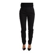 Zwarte Tapered Damesbroek van Virgin Wol Dolce & Gabbana , Black , Dam...