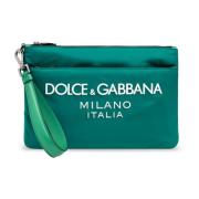 Handtas met logo Dolce & Gabbana , Green , Unisex