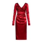 Satijnen jurk Dolce & Gabbana , Red , Dames