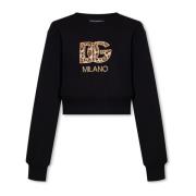 Sweatshirt met logo Dolce & Gabbana , Black , Dames