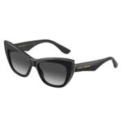 Elegante Zwarte Frame Zonnebril Dolce & Gabbana , Black , Unisex