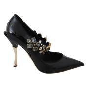 Zwarte Leren Kristallen Mary Jane Pumps Dolce & Gabbana , Black , Dame...