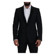 Zwart Slim Fit Jas Blazer Dolce & Gabbana , Black , Heren