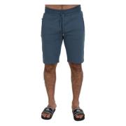 Blauwe Katoenen Bermuda Casual Shorts Dolce & Gabbana , Blue , Heren