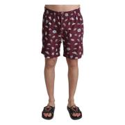 Hoeden Print Strandkleding Zwemshorts Dolce & Gabbana , Brown , Heren