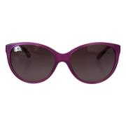 Paarse Ronde Zonnebril met Grijze Lens Dolce & Gabbana , Purple , Dame...