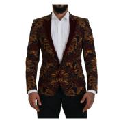 Multicolor Bloemen Enkellange Martini Blazer Dolce & Gabbana , Multico...