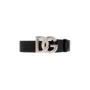 Lakleren Riem met logo Dolce & Gabbana , Black , Dames