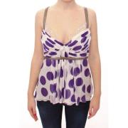 Mouwloze top met zijden kanten detail Dolce & Gabbana , Purple , Dames