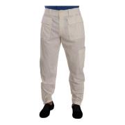 Off White Corduroy Cargo Broek Dolce & Gabbana , White , Heren