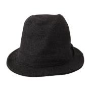 Grijze Wol Fedora Trilby Hoed Dolce & Gabbana , Gray , Dames