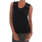 Bloemenkristal tanktop Dolce & Gabbana , Black , Dames