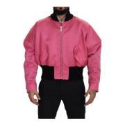 Roze Nylon Volledige Ritssluiting Bomberjack Dolce & Gabbana , Pink , ...