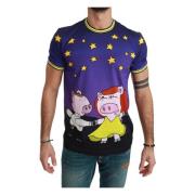 Paarse Katoenen Top 2019 T-shirt Dolce & Gabbana , Purple , Heren