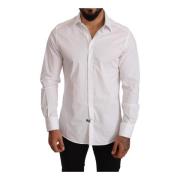 Stretch Formeel Overhemd, Wit Katoen Dolce & Gabbana , White , Heren